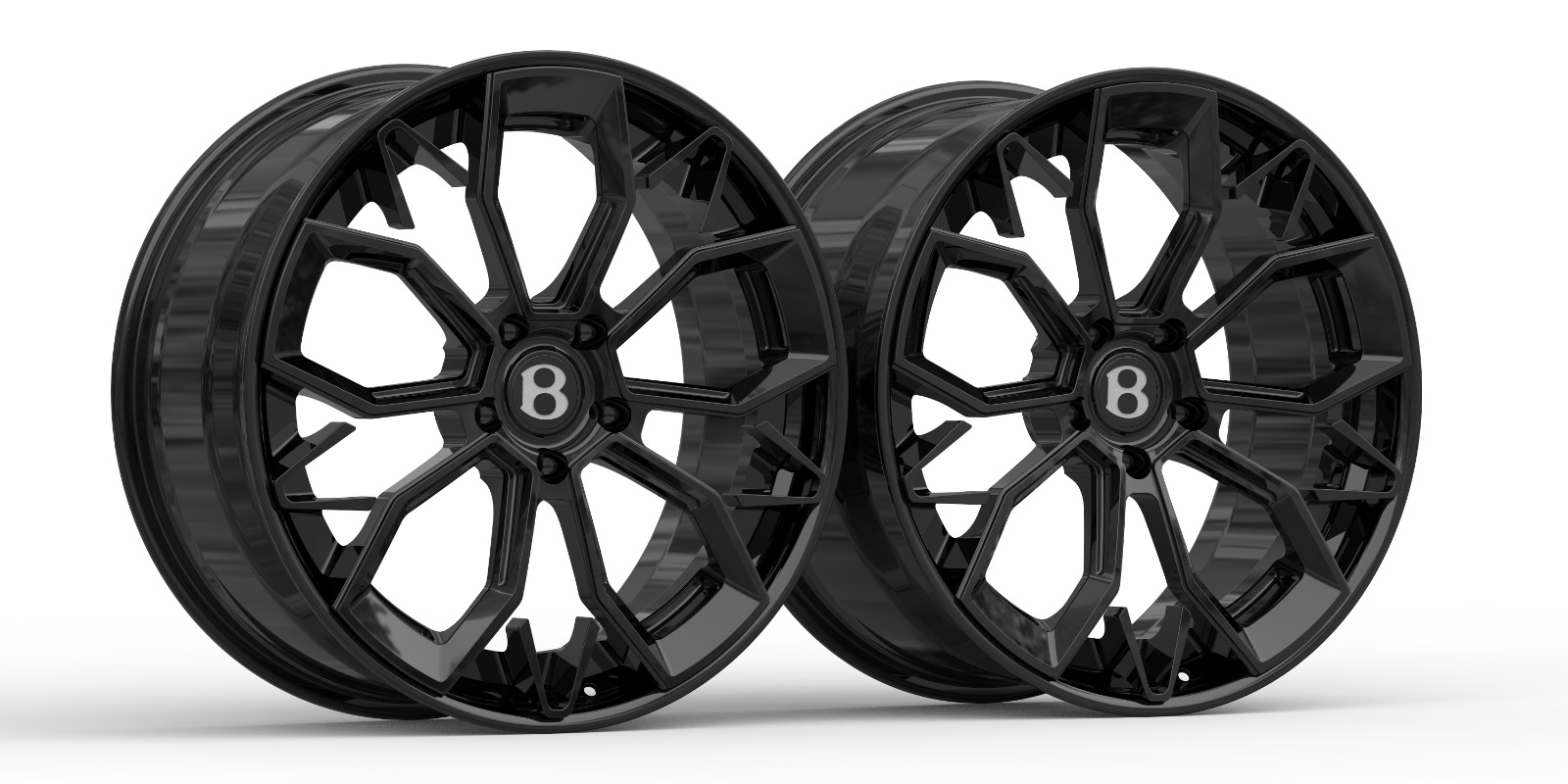BENTLEY GT RAZOR FORGED WHEELS - GLOSS BLACK