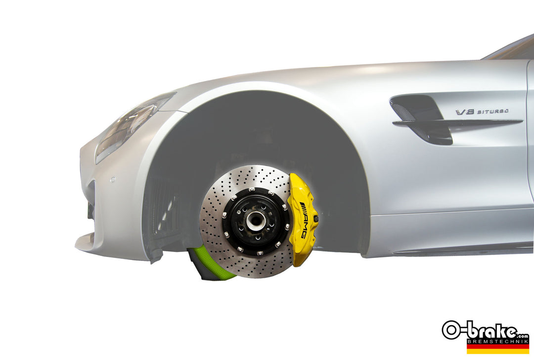 O-BRAKE MERCEDES-BENZ AMG GT C 4,0 - C190 HTCIC SPORT BRAKE KIT DRILLED UPGRADE 2 - FRONT + REAR (FACTORY STEEL DISCS)