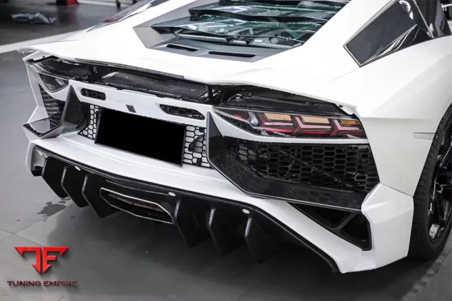 2011-2016 Lamborghini Aventador Lp700 @ Lp740 Coupe & Roadster Sv Style Rear Bumper Bsd
