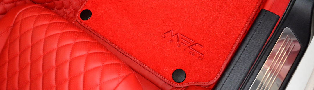 MEC Design black/ black finish floor mats for the R172 SLK Class