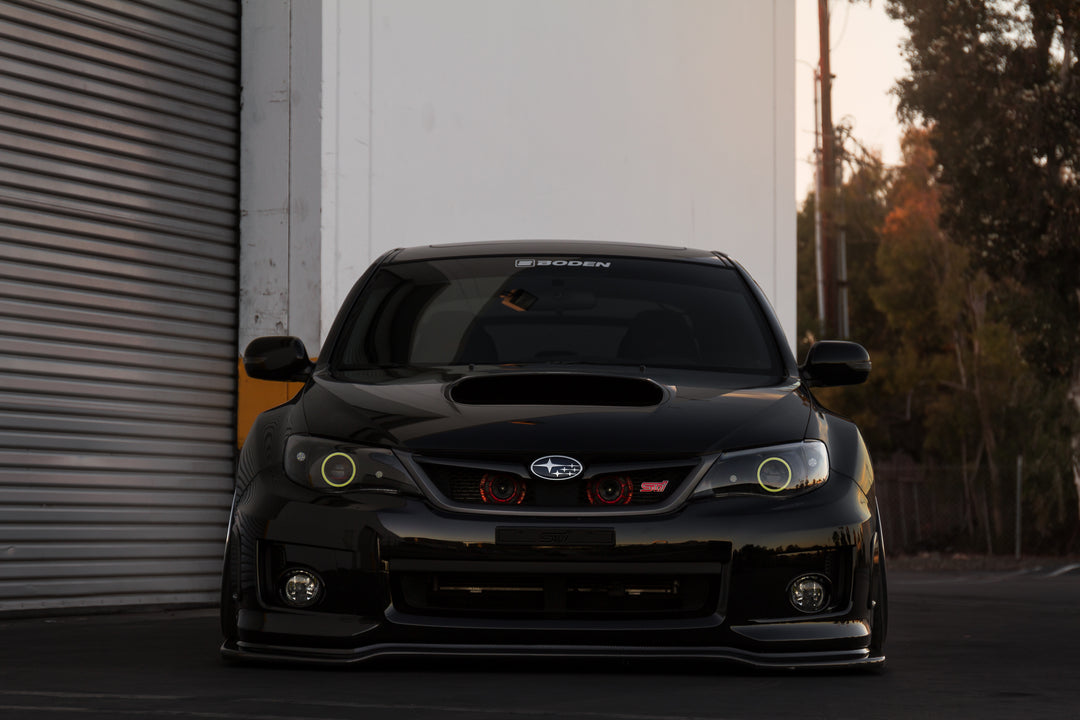 SUBARU STI FORGED WHEELS AND EXHAUST SYSTEM