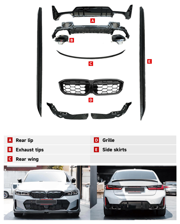 BMW 3 SERIES G20/G28 2022-LCI 340 MP AERO KIT 2022y+