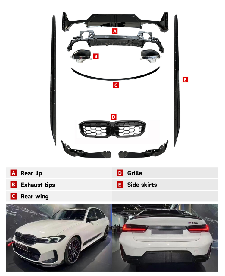 BMW 3 SERIES G20/G28 2022-LCI MP AERO KIT 2022y+