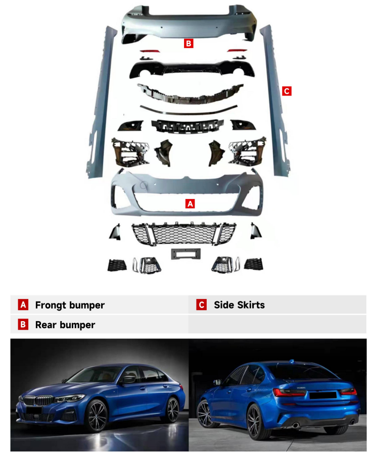BMW 3 SERIES G20 MT BODY KIT 2019-2022y