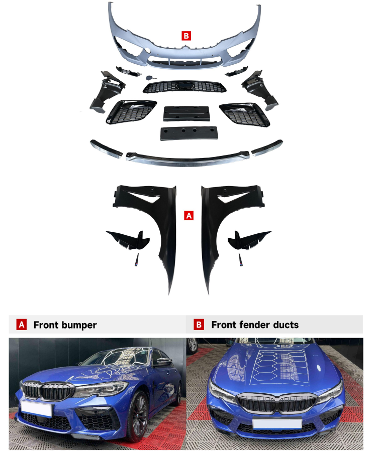 BMW 3 SERIES G20 TO M8 BODY KIT 2019-2022y