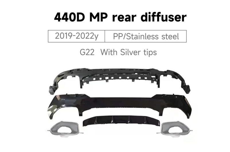 BMW 4 SERIES G22 440D MP REAR DIFFUSER 2019-2022y