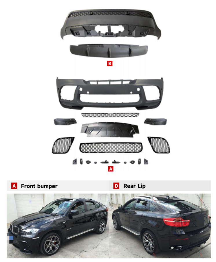 BMW Х6 E71 UPGRADE MP BODY KIT 2008-2014Y+