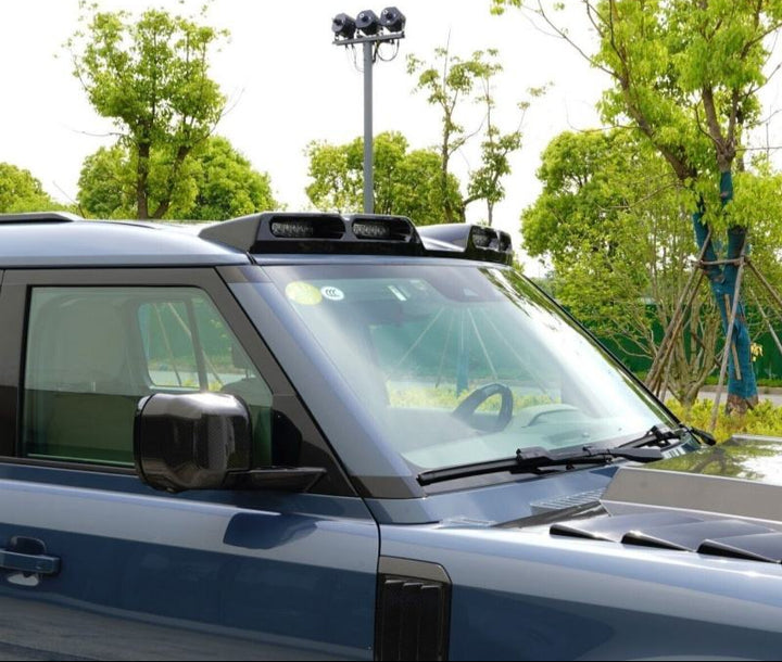 LAND ROVER DEFENDER FRONT ROOF LED LIGHTS GLOSS BLACK