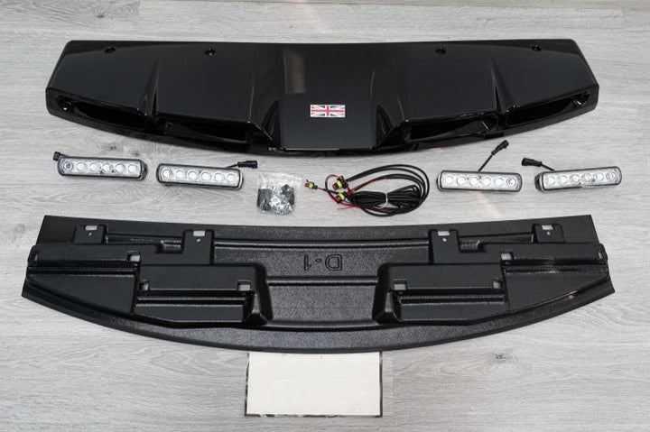 LAND ROVER DEFENDER FRONT ROOF LED LIGHTS GLOSS BLACK