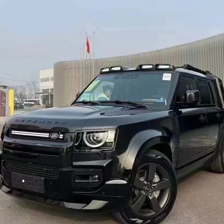 LAND ROVER DEFENDER FRONT ROOF LED LIGHTS GLOSS BLACK