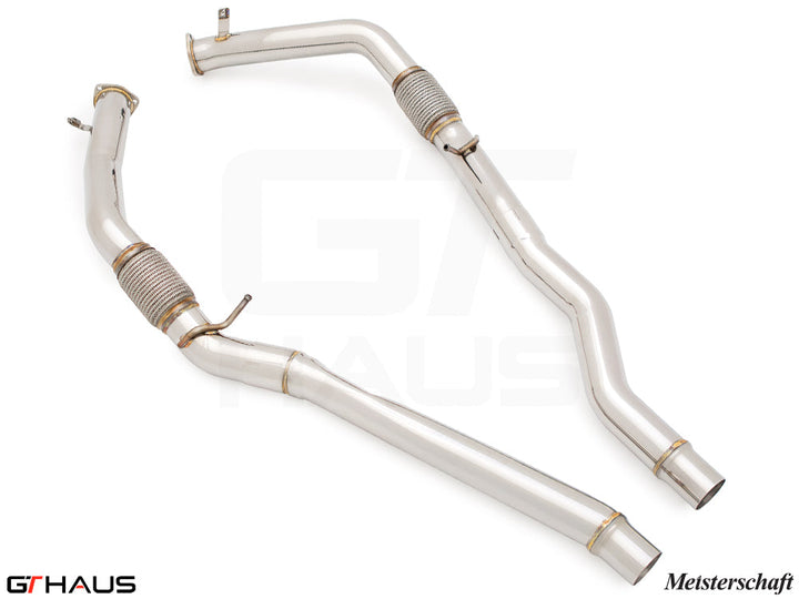 GTHAUS Mid Pipe for Porsche Cayenne SUV / Coupe (3rd GEN Facelift) 2024+ Front Resonator Delete Pipes (V8 Turbo model only)