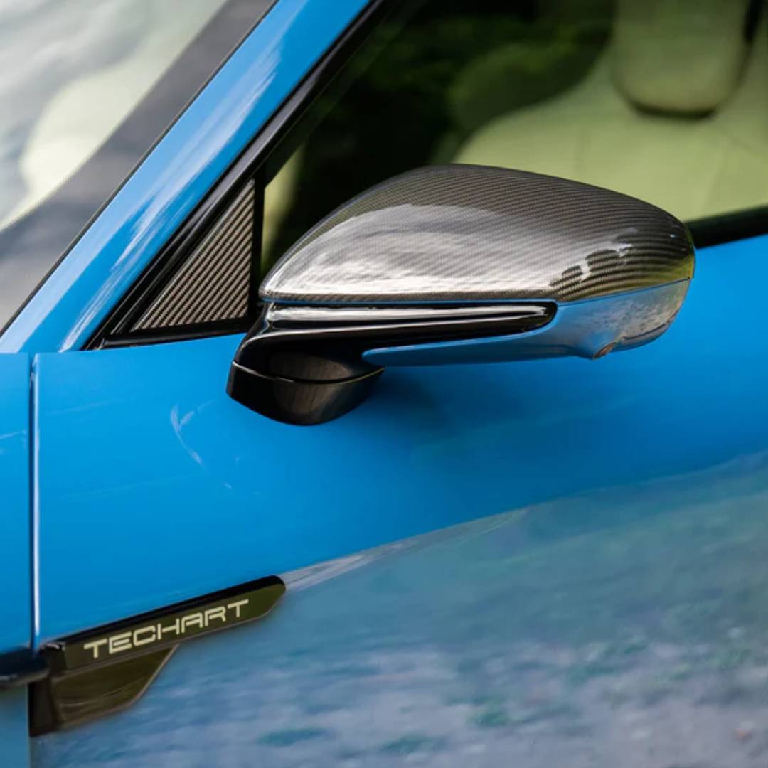 TECHART CARBON EXTERIOR MIRROR TRIMS FOR 9J1 TAYCAN