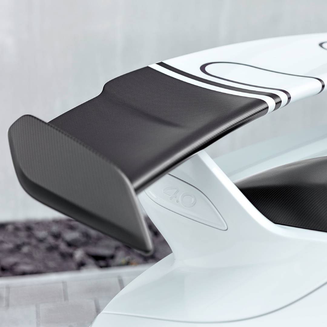 TECHART CARBON REAR SPOILER TRIM FOR 991.2 GT3 FROM MODEL YEAR 2017