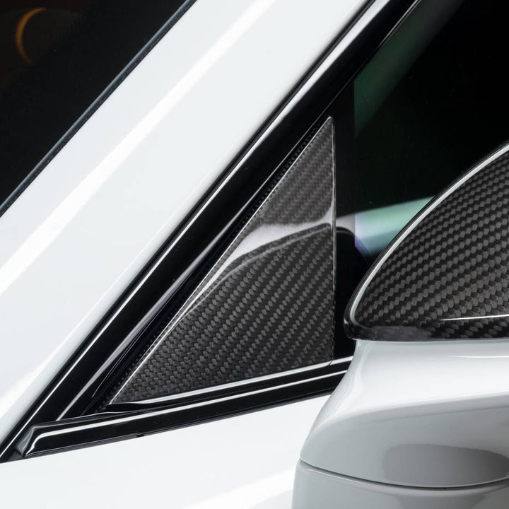 TECHART CARBON WINDOW TRIANGLES FOR 9J1 TAYCAN