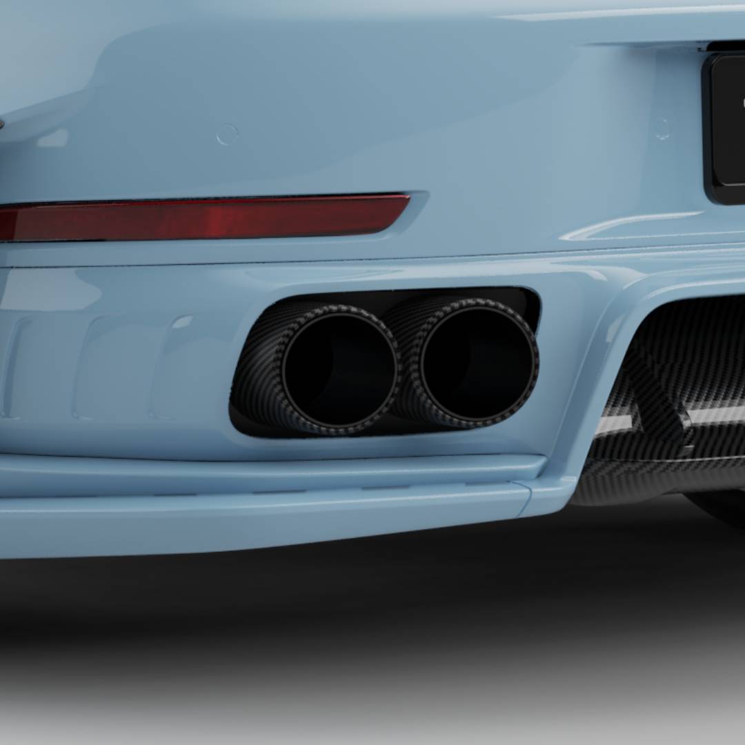 TECHART CARBON TAILPIPES FOR 992.2 TURBO S