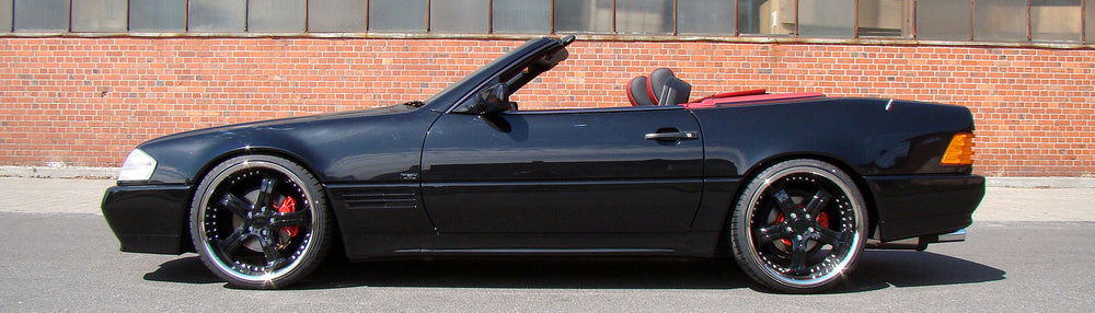 MEC Design Sport Springs Type R129 with fine-line set-up, SL280-SL600 lower suspension setting ca. 35mm