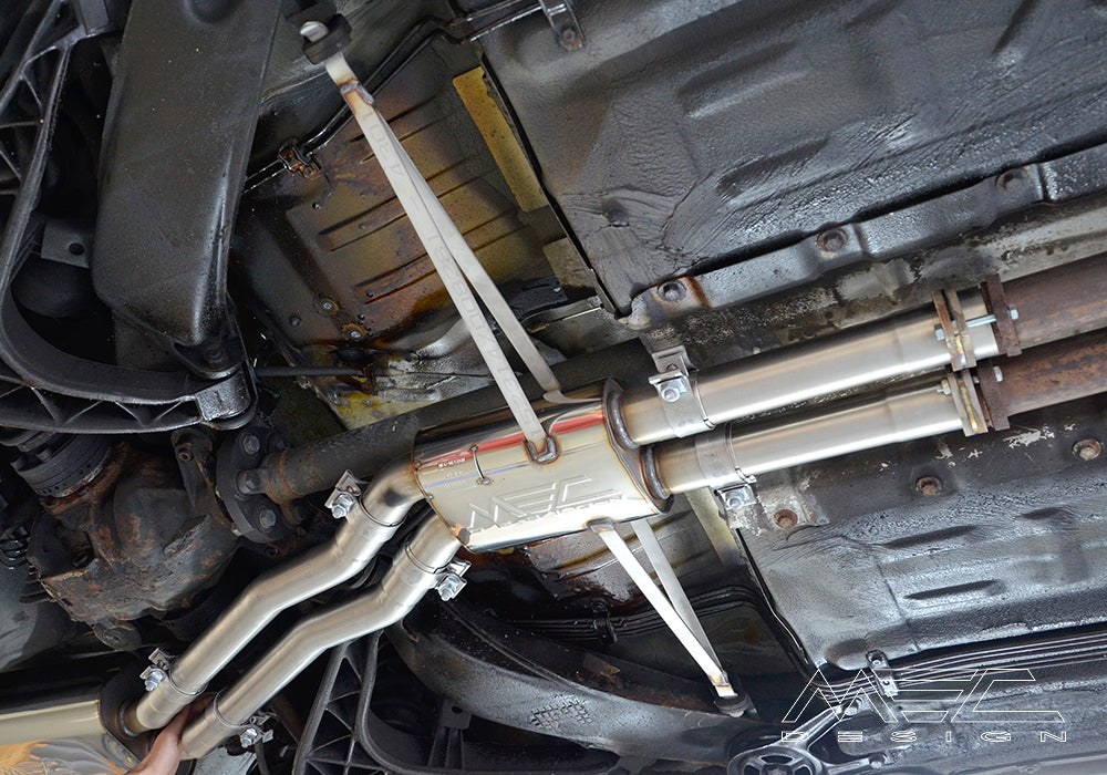 MEC Design Sport Exhaust System with MEC Design end pipes for W126 6 Cylinder 260 – 300SEL, Soundversion Eartquake