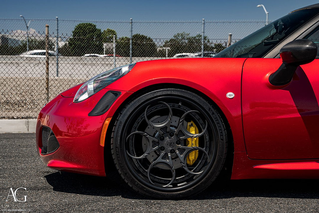 Alfa Romeo 4C on custom forged wheels