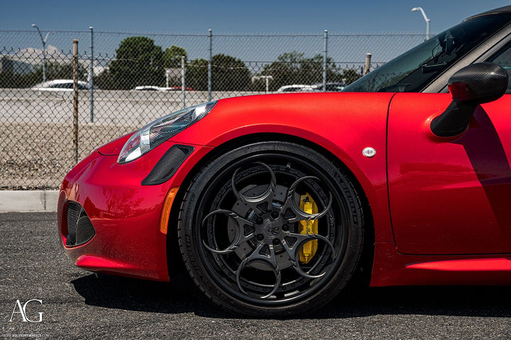 Alfa Romeo 4C on custom forged wheels