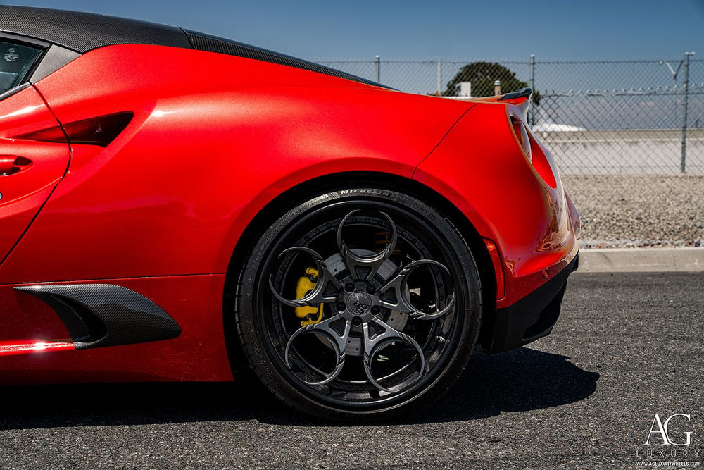 Alfa Romeo 4C on custom forged wheels