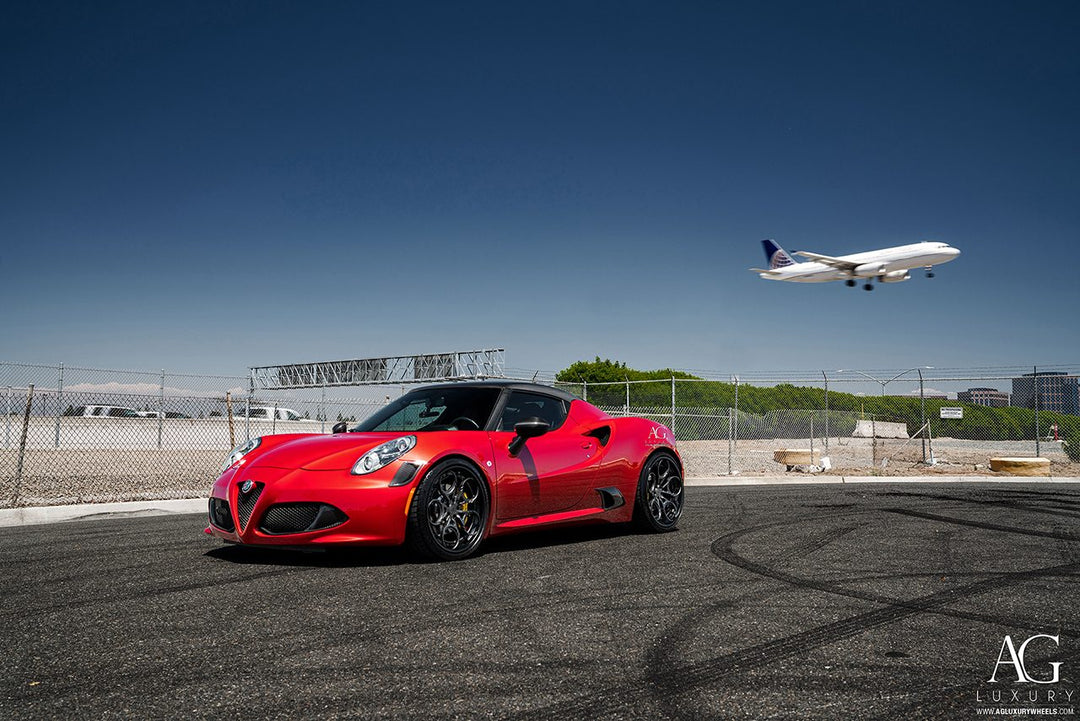 Alfa Romeo 4C on custom forged wheels