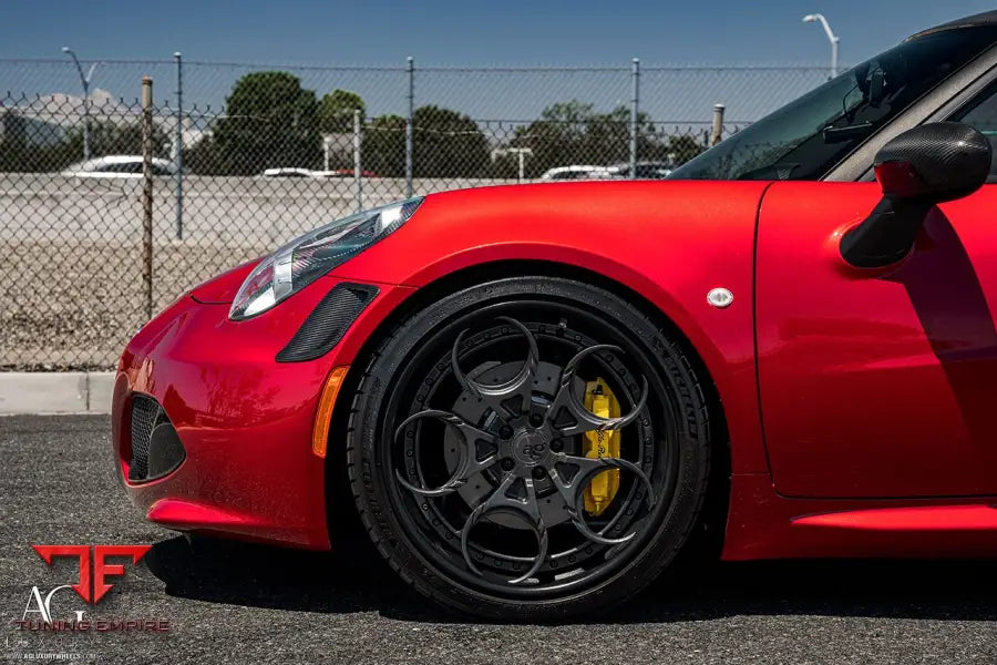 Alfa Romeo 4C on custom forged wheels