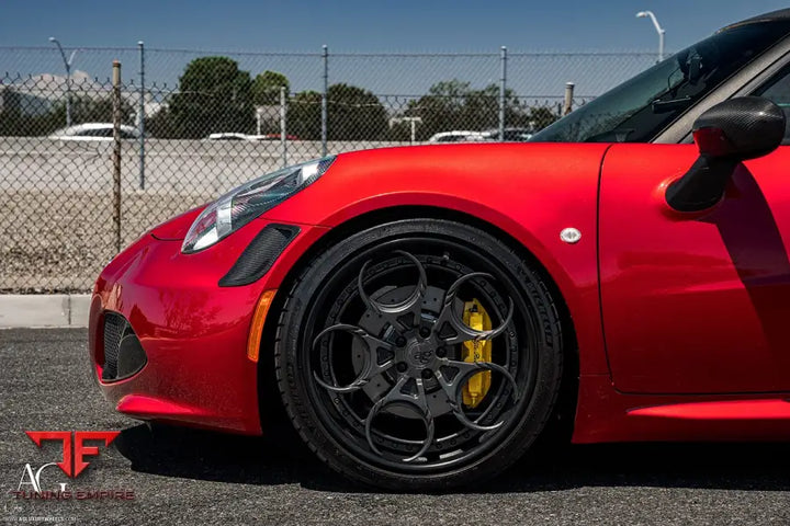 Alfa Romeo 4C on custom forged wheels