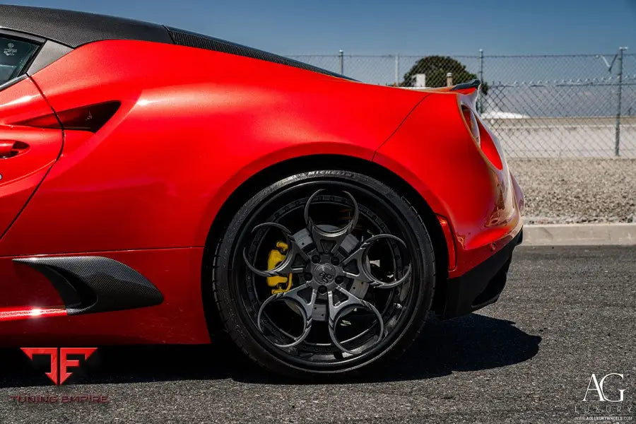 Alfa Romeo 4C on custom forged wheels