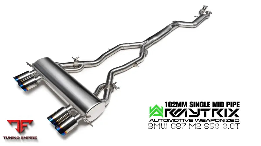 ARMYTRIX BMW G87 M2 102mm single mid pipe exhaust system
