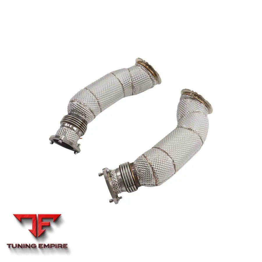 ASTON MARTIN DB11 5.2T STAINLESS STEEL DOWNPIPES WITH HEAT SHIELD