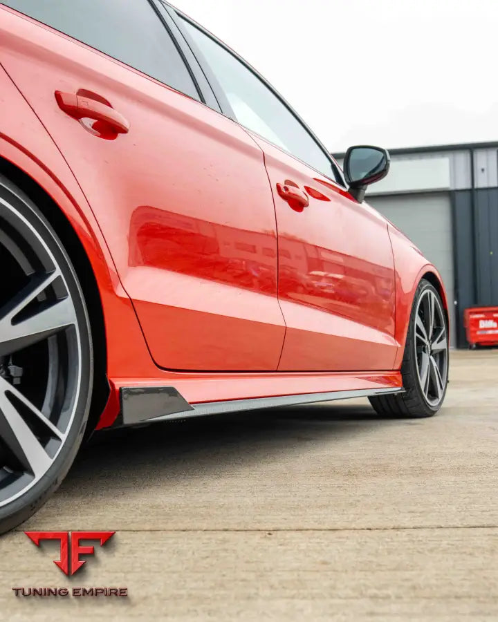 AUDI A3/S3/RS3 8V SALOON CARBON FIBRE SIDE SKIRTS V2 - CT CARBON