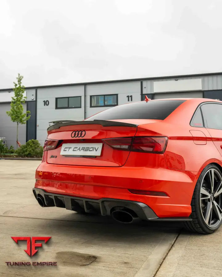 AUDI A3 S3 RS3 8V SALOON CARBON FIBRE SPOILER - V1 - CT CARBON