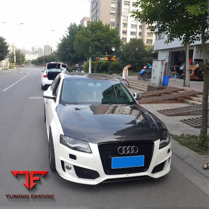 AUDI A4 S4 B8 CARBON FIBER FRONT VENTED BONNET HOOD