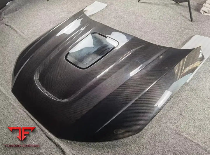 AUDI A4 S4 B9 B9.5 2017 + CARBON FIBER TEMPERED GLASS HOOD