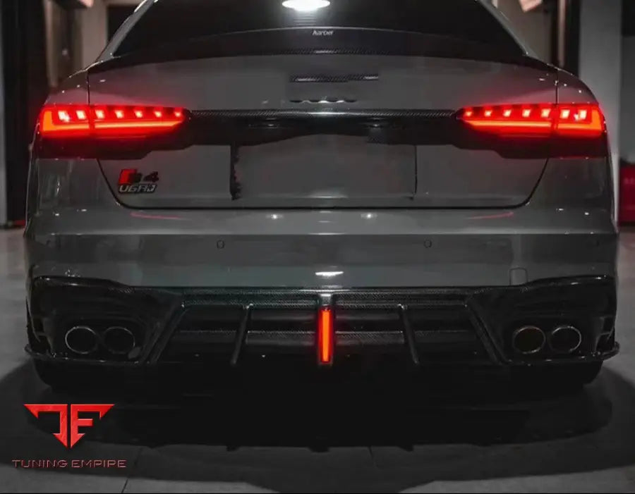 AUDI A4L S4 CARBON FIBER REAR DIFFUSER AND BACK BUMPER 2020 2022