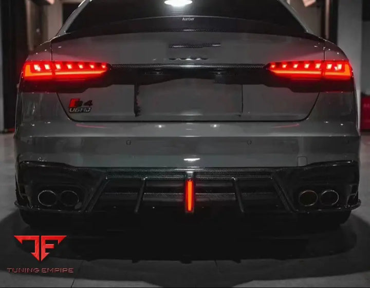 AUDI A4L S4 CARBON FIBER REAR DIFFUSER AND BACK BUMPER 2020 2022
