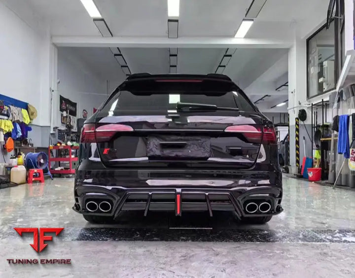 AUDI A4L S4 CARBON FIBER REAR DIFFUSER AND BACK BUMPER 2020 2022