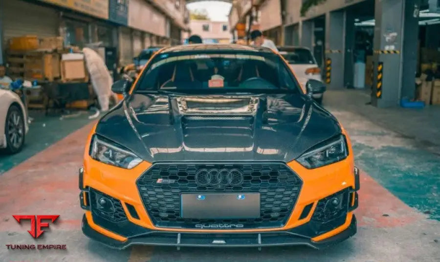 AUDI A5 S5 RS5 B9 B9.5 CARBON FIBER TEMPERED GLASS HOOD