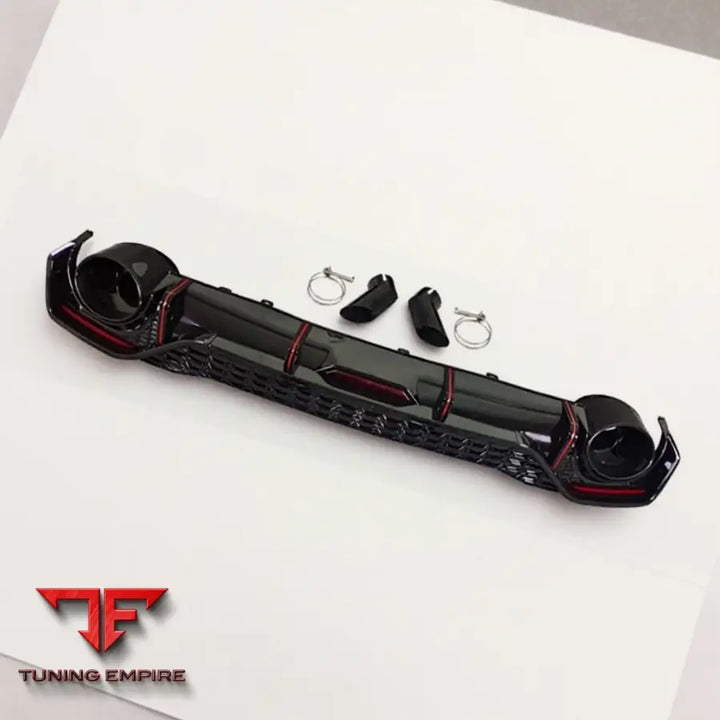 AUDI A7 RS7 GLOSS BLACK REAR DIFFUSER EXHAUST MUFFLER