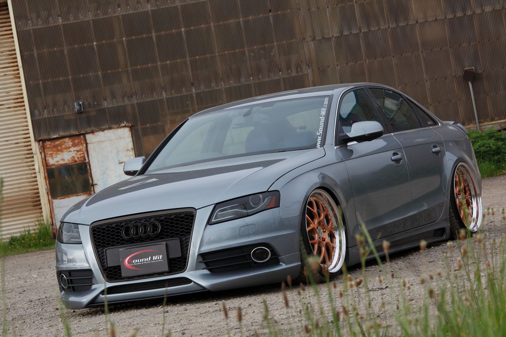 AUDI B8 A4 on custom forged wheels