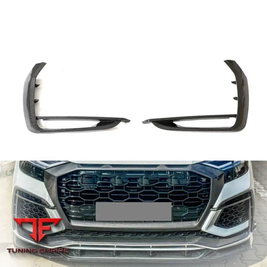 AUDI Q8/RSQ8 SPORTS UTILITY 4-DOOR CARBON FIBER FRONT BUMPER VENTS