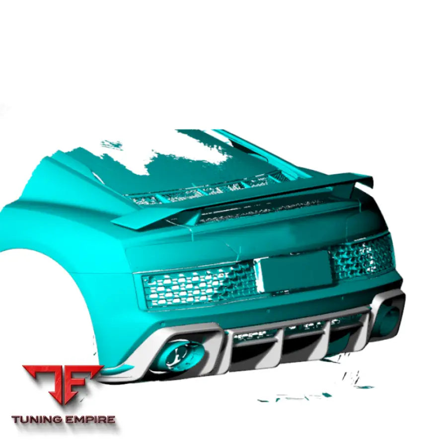 AUDI R8 COUPE PERFORMANCE STYLE REAR DIFFUSER DRY CARBON FIBER BODYKIT 2023