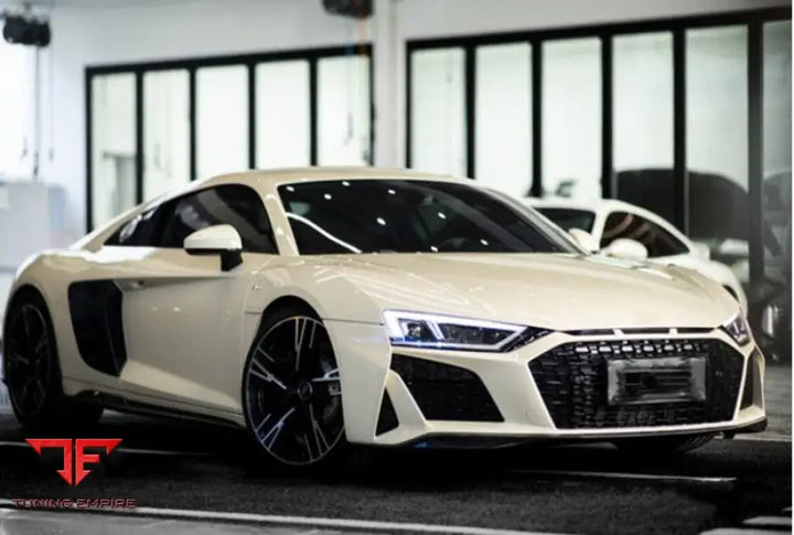 AUDI R8 NEW STYLE DRY CARBON FIBER AND FRONT LIP SPOILER SIDE SKIRT REAR DIFFUSER BODY KIT 2023