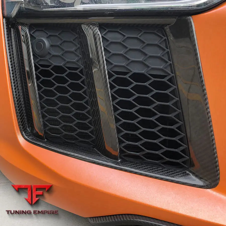AUDI R8 V10 COUPE 2-DOOR CARBON FIBER BUMPER LOWER FOG GRILLE VENTS COVER
