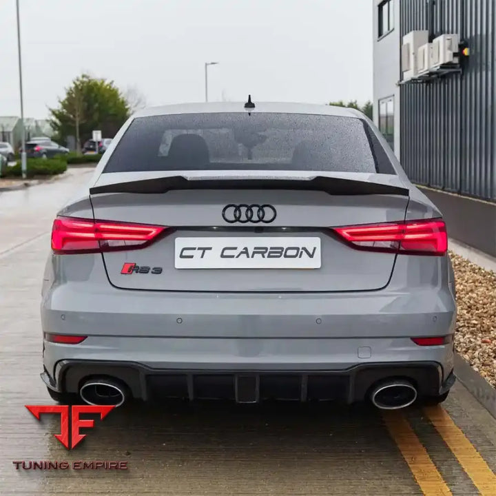 AUDI RS3 8V SALOON REAR CARBON DIFFUSER WITH DTM LIGHT - CT CARBON