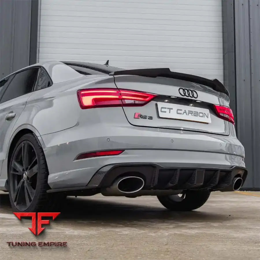 AUDI RS3 8V SALOON REAR CARBON DIFFUSER WITH DTM LIGHT - CT CARBON