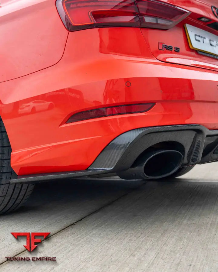 AUDI RS3 8V SALOON REAR CARBON DIFFUSER WITH DTM LIGHT - CT CARBON