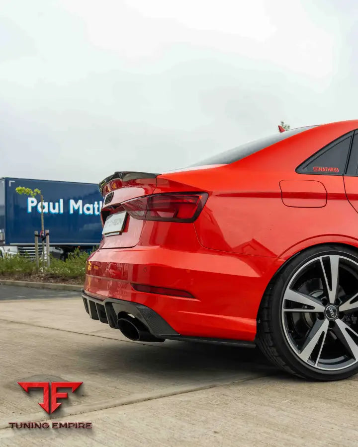 AUDI RS3 8V SALOON REAR CARBON DIFFUSER WITH DTM LIGHT - CT CARBON