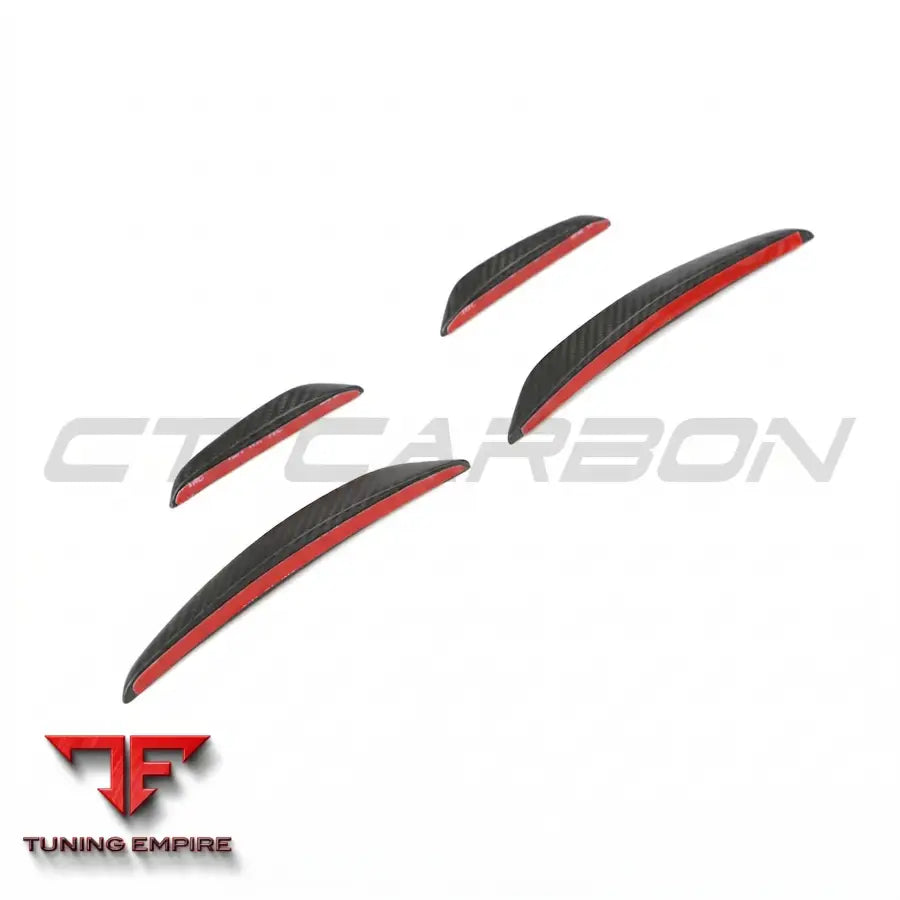 AUDI RS3 8Y 2025+ CARBON FIBRE FRONT BUMPER CANARDS - CT CARBON