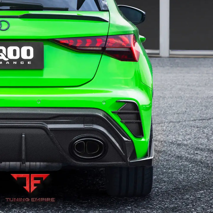 AUDI RS3 8Y FACELIFT REAR BUMPER INSERTS IN PREPREG CARBON FIBRE - Carbon Fibre Parts